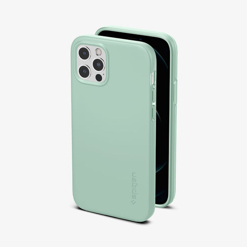 ACS01612 - iPhone 12 Pro Max Case Thin Fit in black showing the back